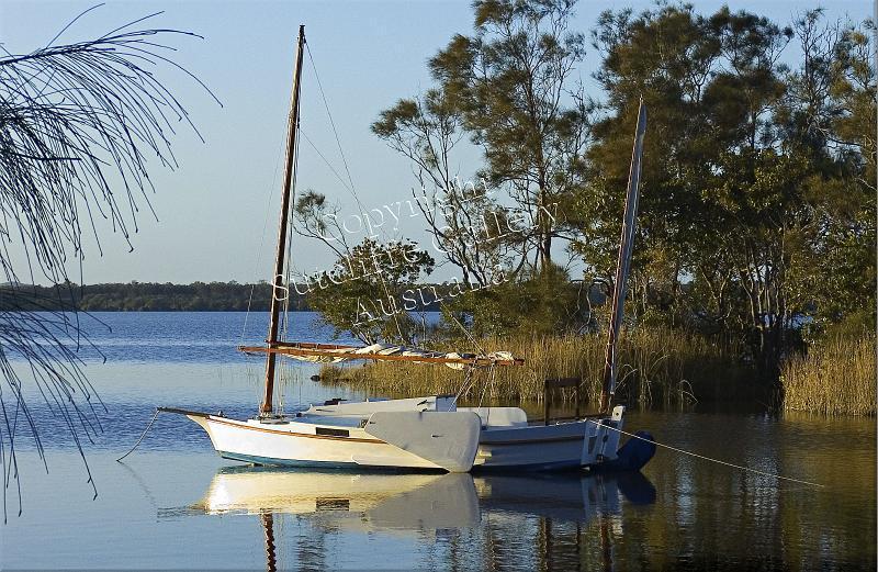 MC14.jpg - Boreen Point, Qld. A boat at rest in the morning. Nice and clear.