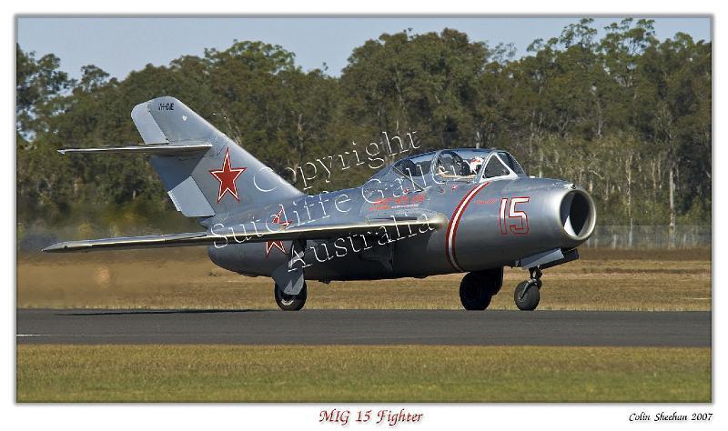 AC08.jpg - A Polish Air Force MIG 15 jet fighter under full power for takeoff.