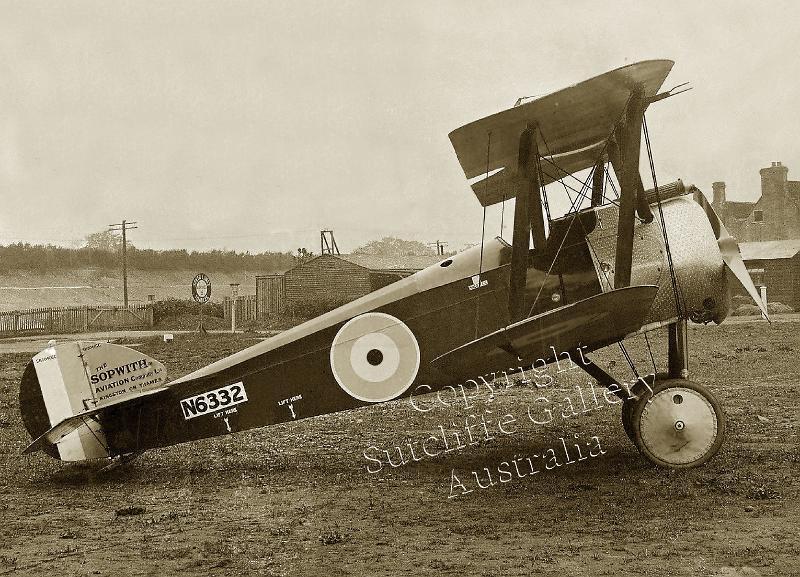 AC21.jpg - The most famous aircraft in the First World War has to be the Sopwith Camel. Whilst a very capable fighter and extremely maouverable, it was a very dangerous plane to take off in. Not available in colour.